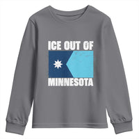 Ice Out Of Minnesota Youth Sweatshirt State Flag Minneapolis Justice and Resistance
