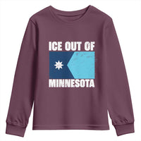 Ice Out Of Minnesota Youth Sweatshirt State Flag Minneapolis Justice and Resistance