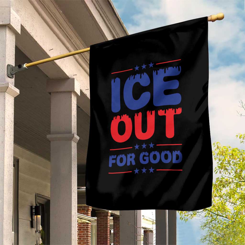 Ice Out For Good Protest Garden Flag Justice Against Ice Political Resistance