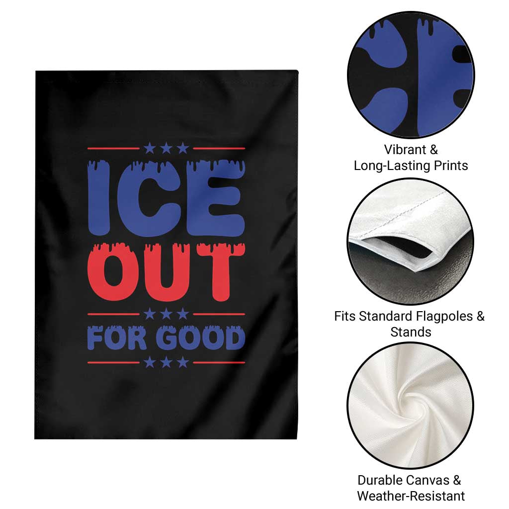 Ice Out For Good Protest Garden Flag Justice Against Ice Political Resistance