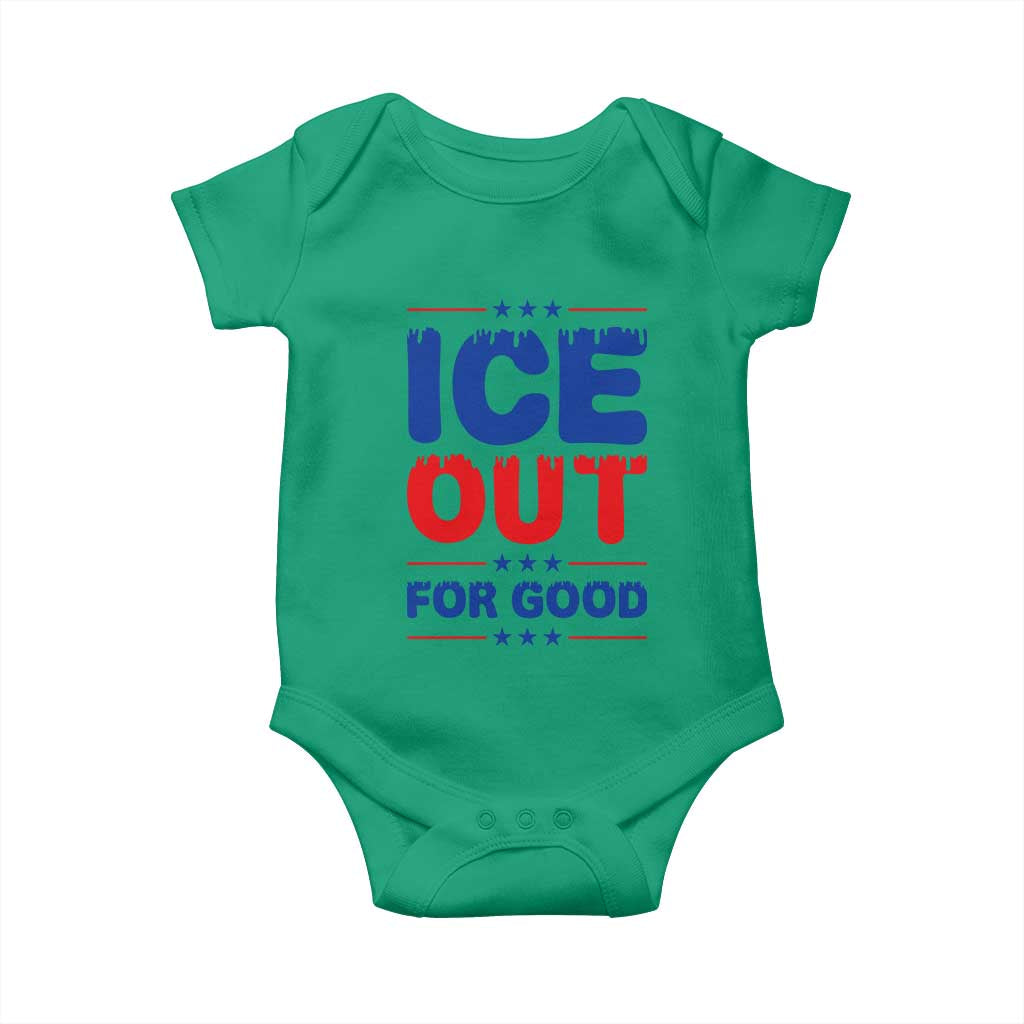 Ice Out For Good Protest Baby Onesie Justice Against Ice Political Resistance