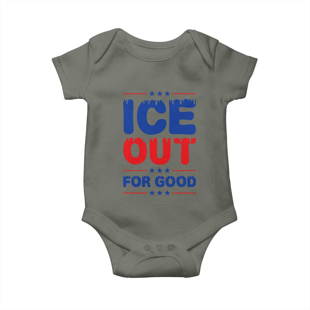 Ice Out For Good Protest Baby Onesie Justice Against Ice Political Resistance