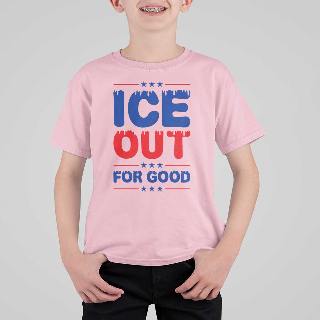Ice Out For Good Protest T Shirt For Kid Justice Against Ice Political Resistance