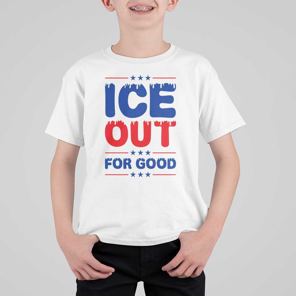 Ice Out For Good Protest T Shirt For Kid Justice Against Ice Political Resistance