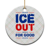 Ice Out For Good Protest Ceramic Ornament Justice Against Ice Political Resistance
