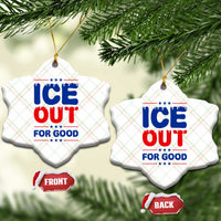 Ice Out For Good Protest Ceramic Ornament Justice Against Ice Political Resistance