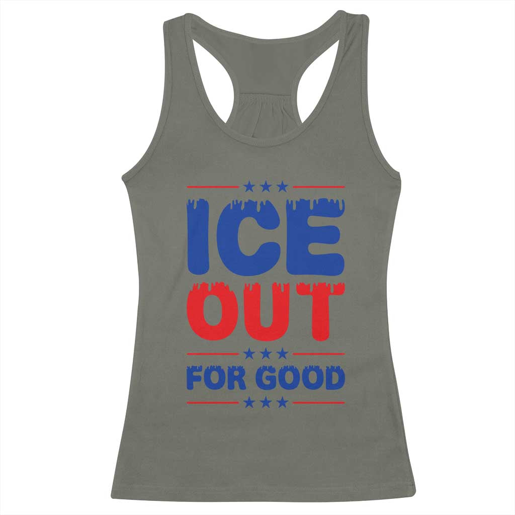 Ice Out For Good Protest Racerback Tank Top Justice Against Ice Political Resistance