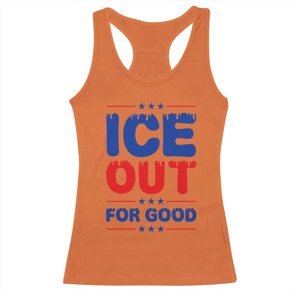Ice Out For Good Protest Racerback Tank Top Justice Against Ice Political Resistance