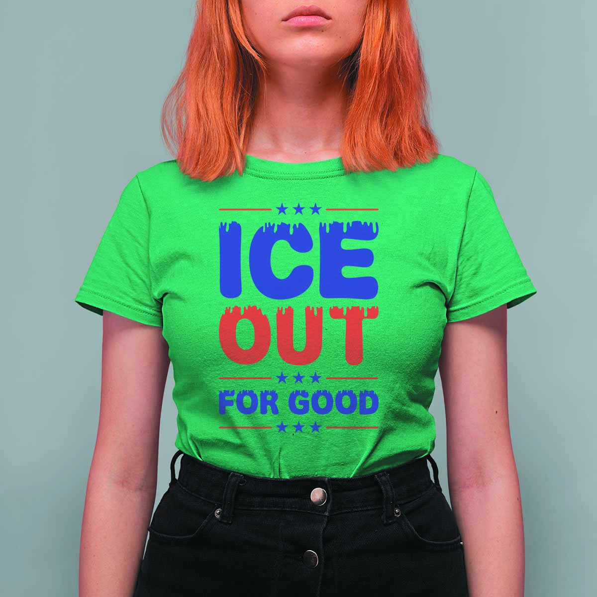 Ice Out For Good Protest T Shirt For Women Justice Against Ice Political Resistance