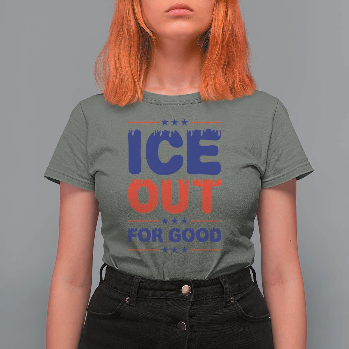 Ice Out For Good Protest T Shirt For Women Justice Against Ice Political Resistance