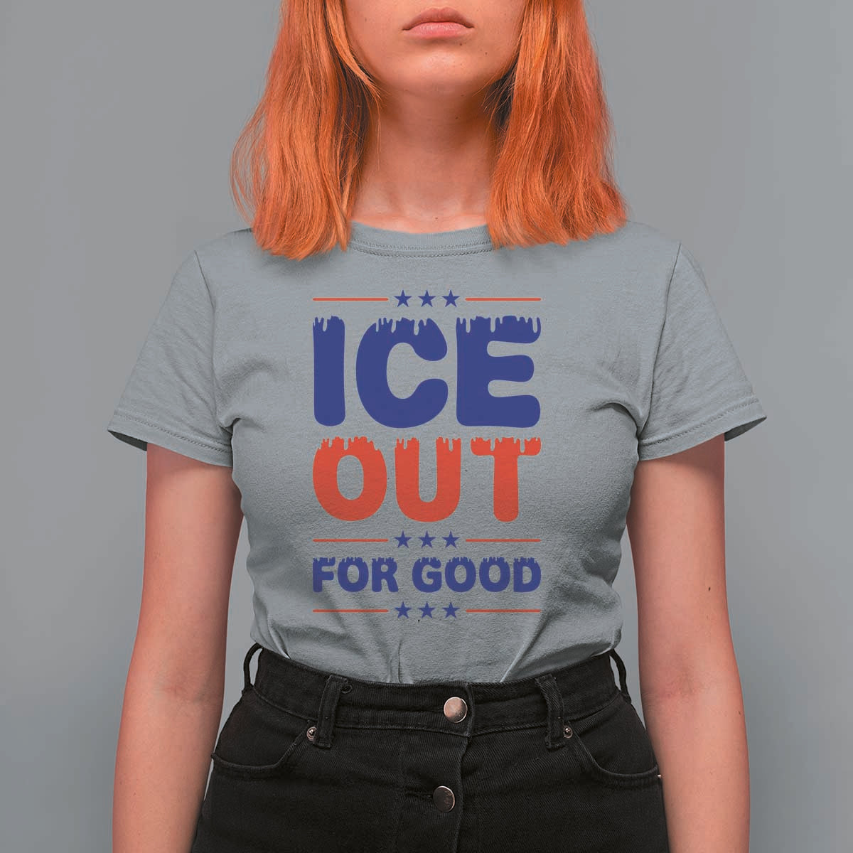 Ice Out For Good Protest T Shirt For Women Justice Against Ice Political Resistance