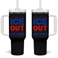 Ice Out For Good Protest Tumbler With Handle Justice Against Ice Political Resistance