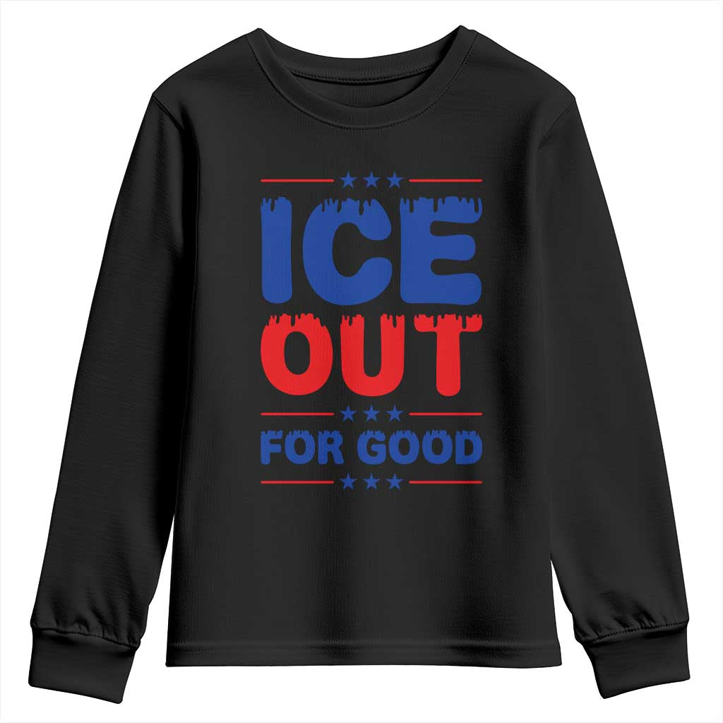 Ice Out For Good Protest Youth Sweatshirt Justice Against Ice Political Resistance