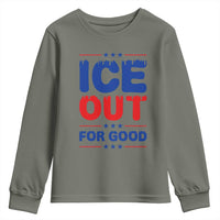 Ice Out For Good Protest Youth Sweatshirt Justice Against Ice Political Resistance
