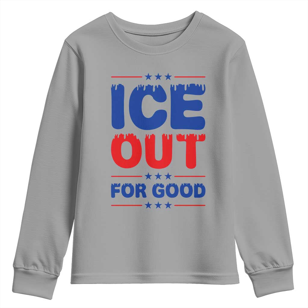 Ice Out For Good Protest Youth Sweatshirt Justice Against Ice Political Resistance