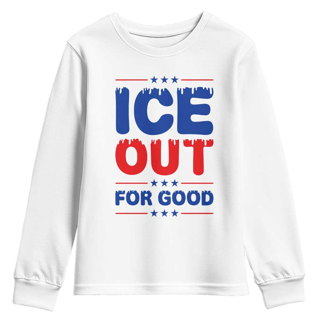 Ice Out For Good Protest Youth Sweatshirt Justice Against Ice Political Resistance