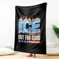 Ice Out For Good Patriotic Protest Throw Blanket Patriotic Burn Ice Justice Political Resistance