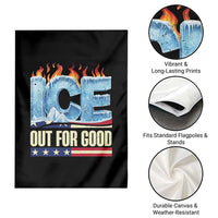 Ice Out For Good Patriotic Protest Garden Flag Patriotic Burn Ice Justice Political Resistance