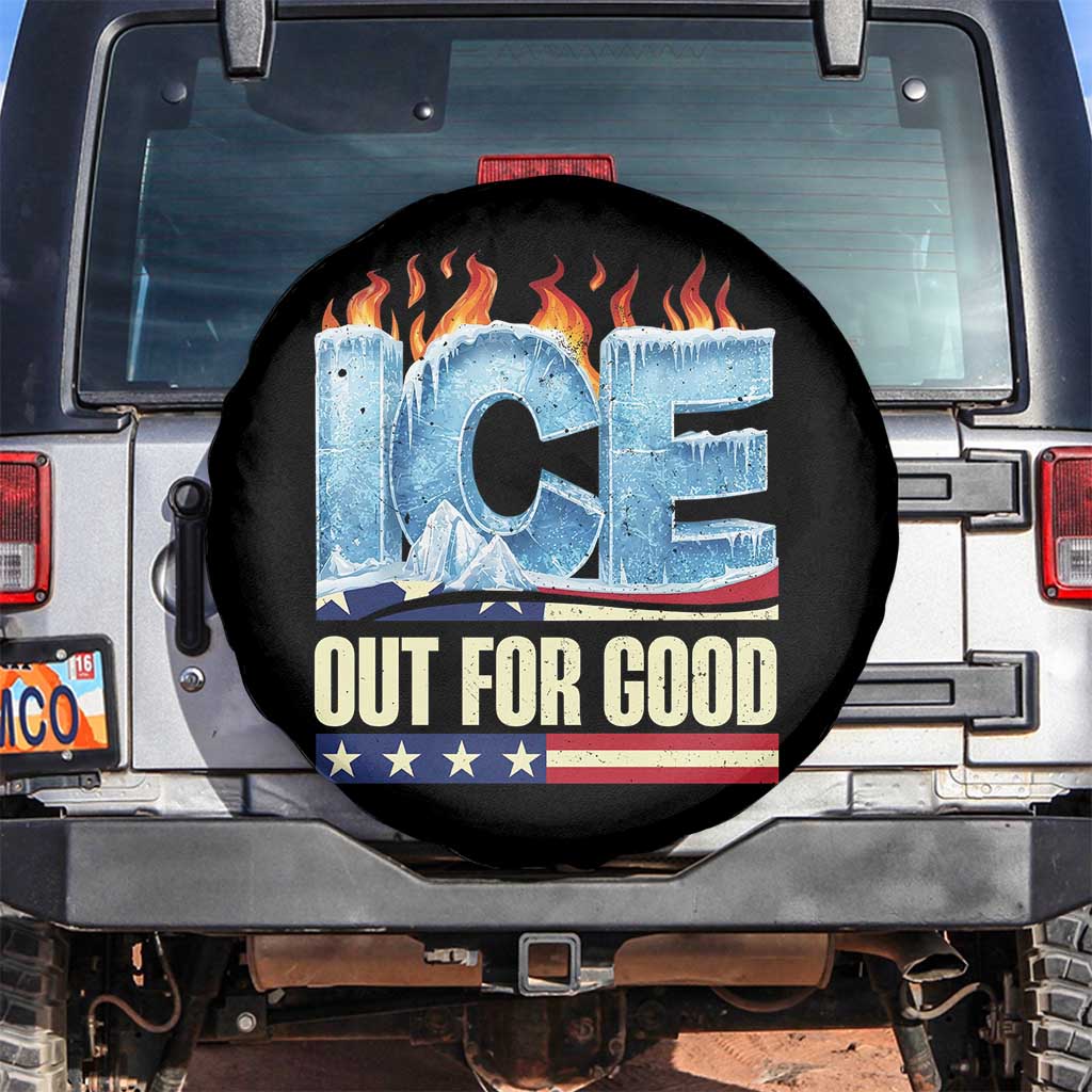 Ice Out For Good Patriotic Protest Spare Tire Cover Patriotic Burn Ice Justice Political Resistance