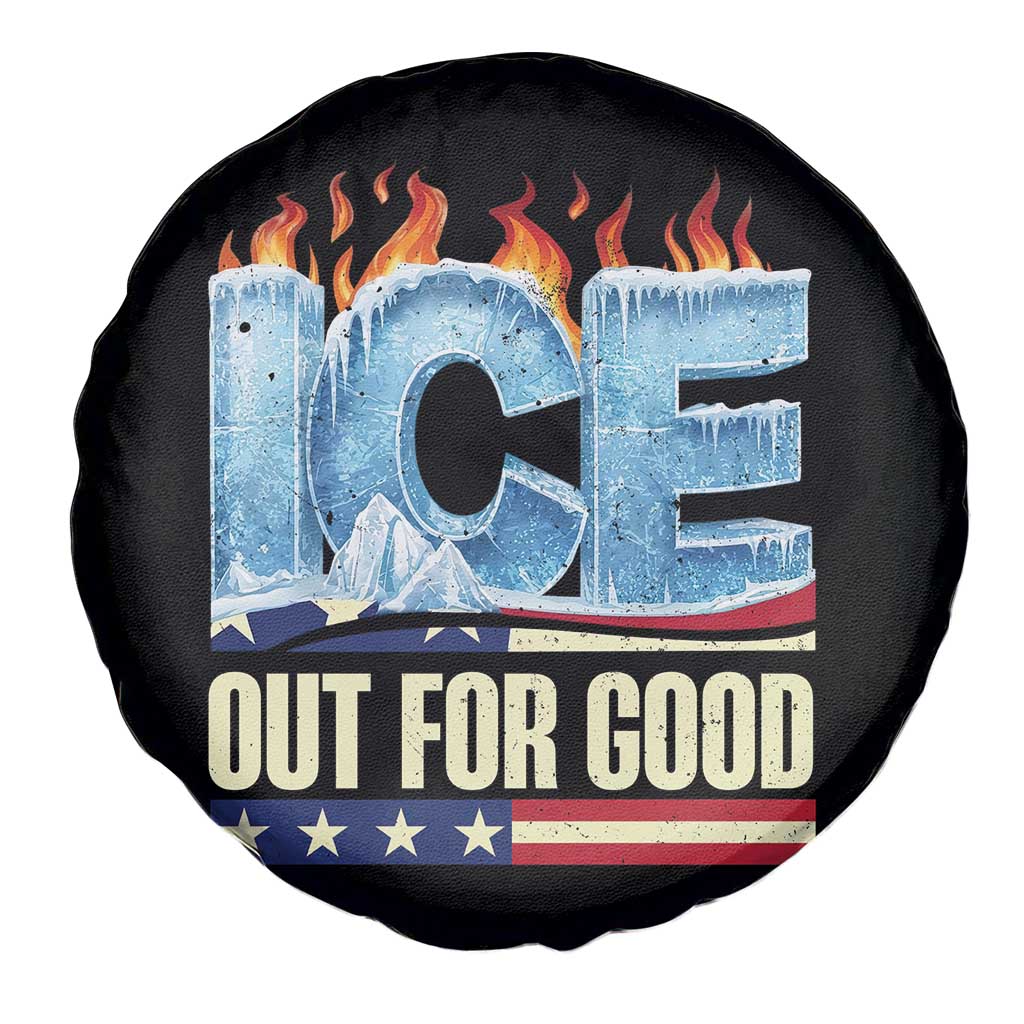 Ice Out For Good Patriotic Protest Spare Tire Cover Patriotic Burn Ice Justice Political Resistance