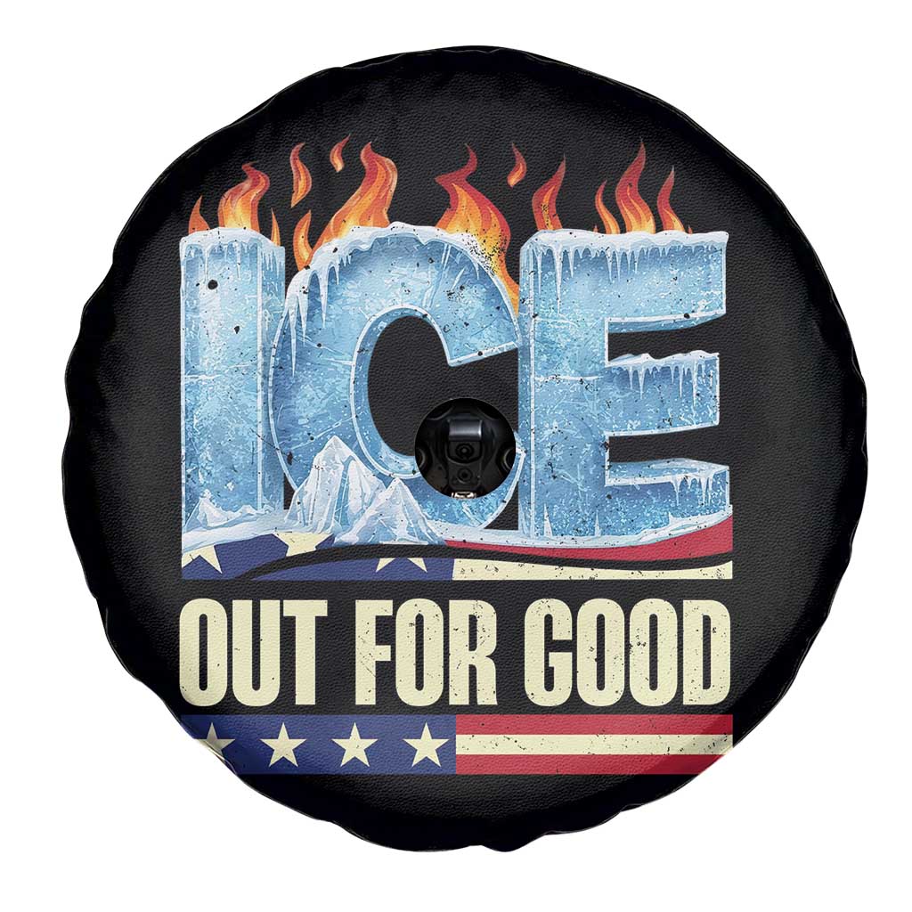 Ice Out For Good Patriotic Protest Spare Tire Cover Patriotic Burn Ice Justice Political Resistance