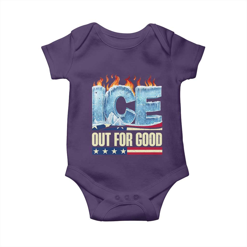 Ice Out For Good Patriotic Protest Baby Onesie Patriotic Burn Ice Justice Political Resistance