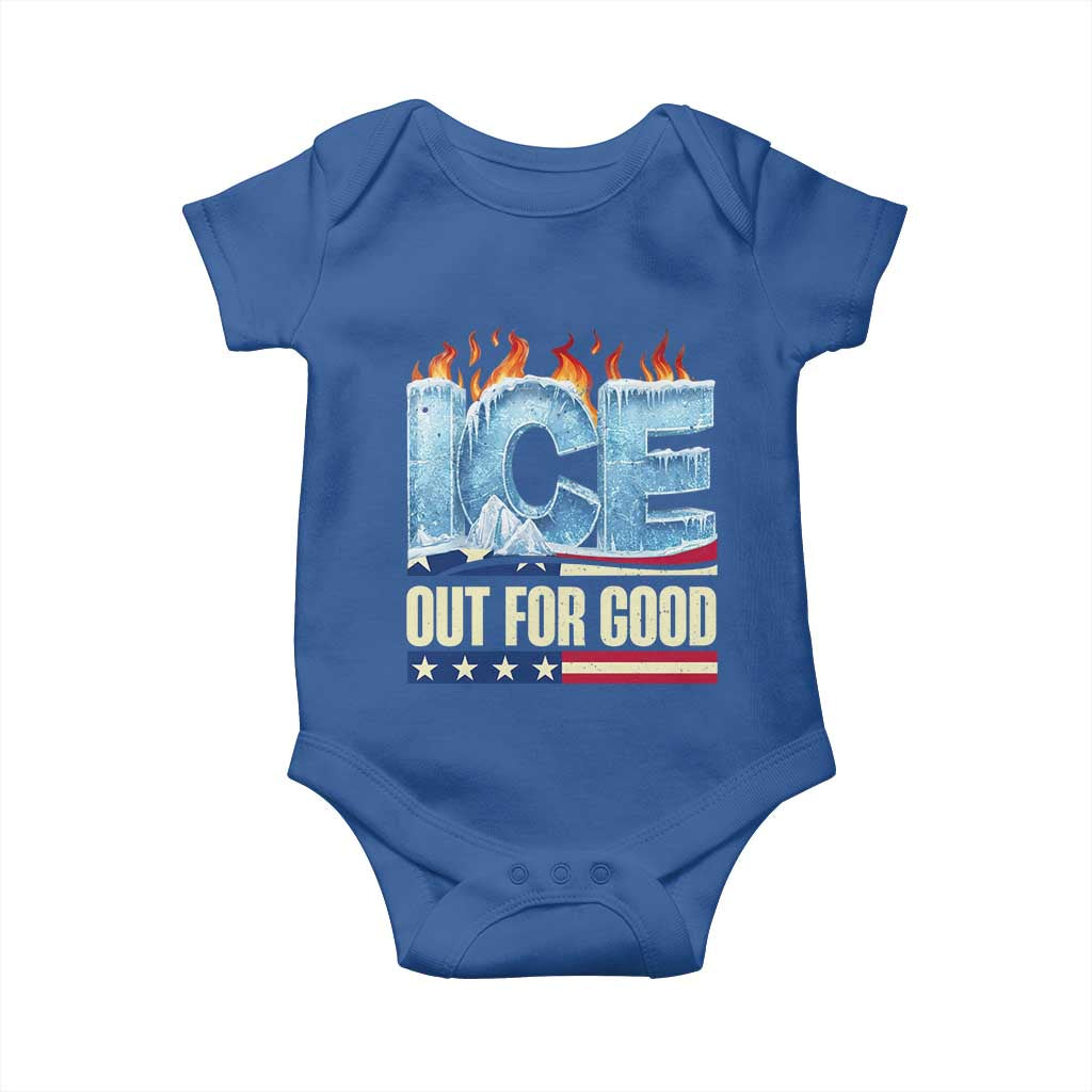 Ice Out For Good Patriotic Protest Baby Onesie Patriotic Burn Ice Justice Political Resistance