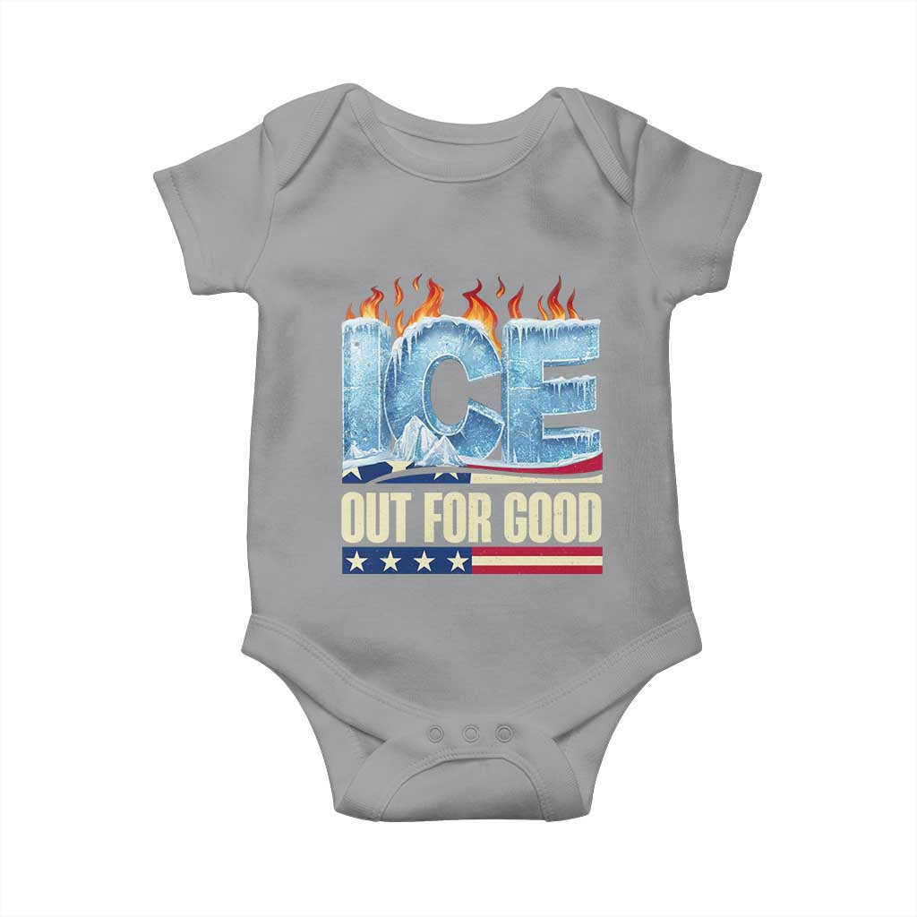 Ice Out For Good Patriotic Protest Baby Onesie Patriotic Burn Ice Justice Political Resistance