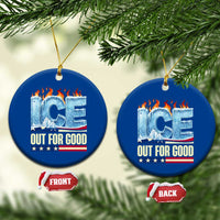 Ice Out For Good Patriotic Protest Ceramic Ornament Patriotic Burn Ice Justice Political Resistance