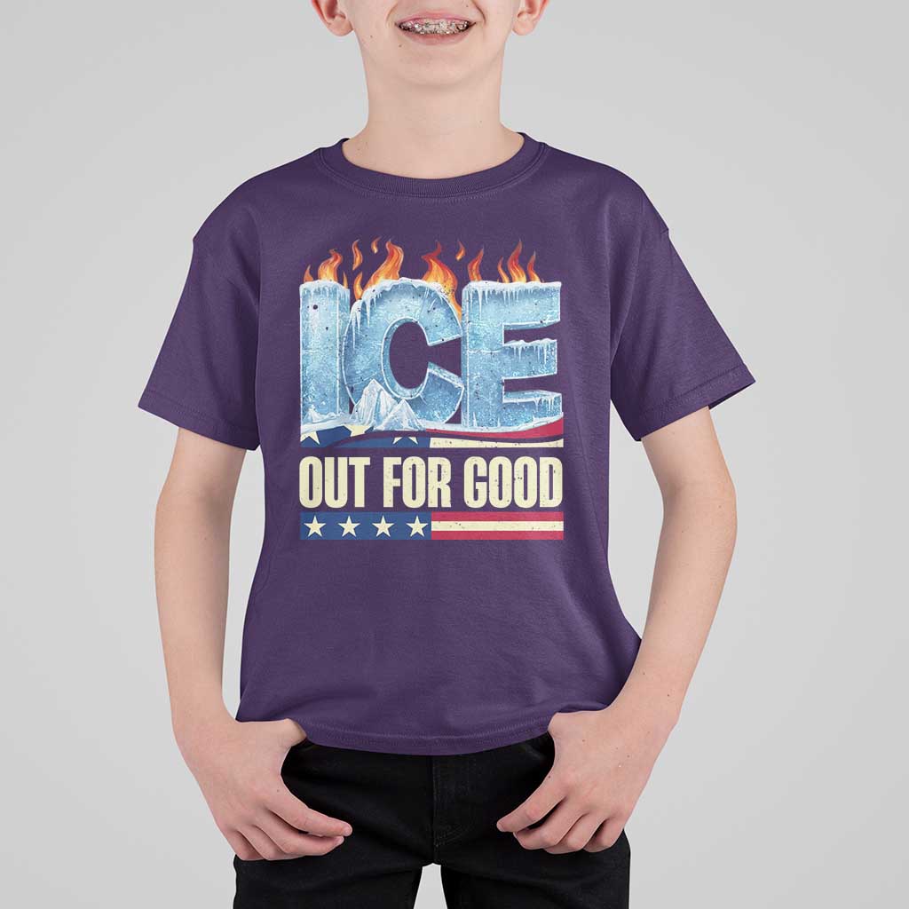 Ice Out For Good Patriotic Protest T Shirt For Kid Patriotic Burn Ice Justice Political Resistance