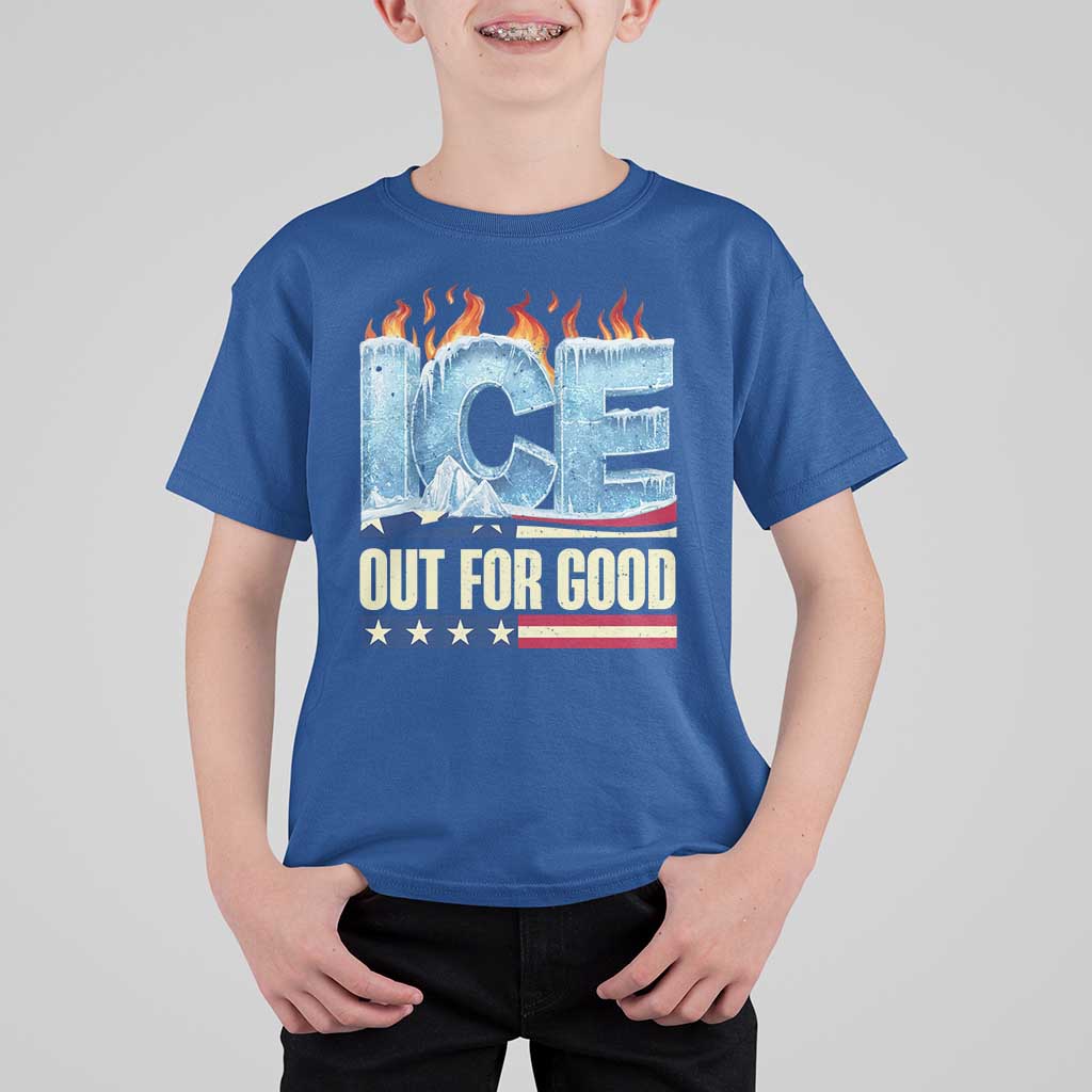 Ice Out For Good Patriotic Protest T Shirt For Kid Patriotic Burn Ice Justice Political Resistance
