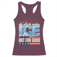Ice Out For Good Patriotic Protest Racerback Tank Top Patriotic Burn Ice Justice Political Resistance