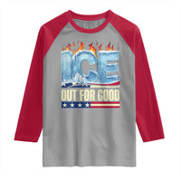 Ice Out For Good Patriotic Protest Raglan Shirt Patriotic Burn Ice Justice Political Resistance