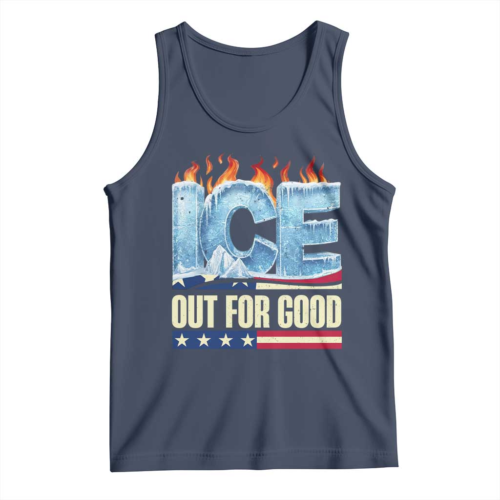 Ice Out For Good Patriotic Protest Tank Top Patriotic Burn Ice Justice Political Resistance