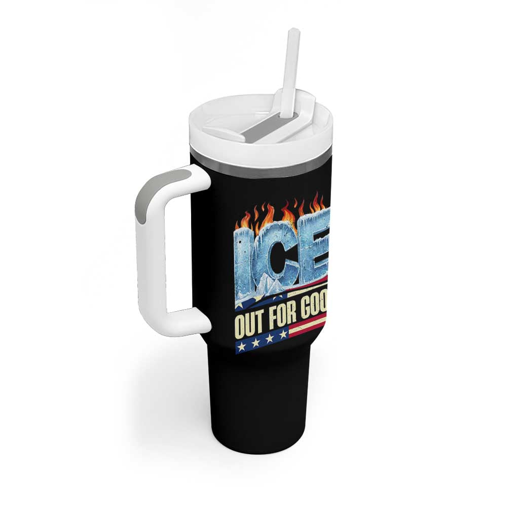 Ice Out For Good Patriotic Protest Tumbler With Handle Patriotic Burn Ice Justice Political Resistance