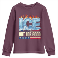 Ice Out For Good Patriotic Protest Youth Sweatshirt Patriotic Burn Ice Justice Political Resistance