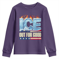 Ice Out For Good Patriotic Protest Youth Sweatshirt Patriotic Burn Ice Justice Political Resistance