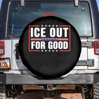 Ice Out For Good Patriotic Protest Spare Tire Cover Justice Resistance Red White and Blue