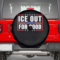 Ice Out For Good Patriotic Protest Spare Tire Cover Justice Resistance Red White and Blue