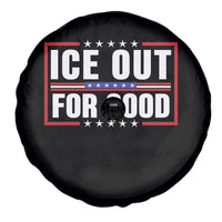 Ice Out For Good Patriotic Protest Spare Tire Cover Justice Resistance Red White and Blue
