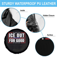 Ice Out For Good Patriotic Protest Spare Tire Cover Justice Resistance Red White and Blue