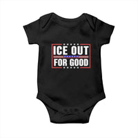 Ice Out For Good Patriotic Protest Baby Onesie Justice Resistance Red White and Blue