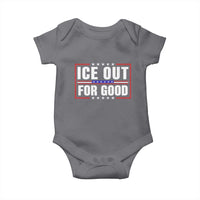 Ice Out For Good Patriotic Protest Baby Onesie Justice Resistance Red White and Blue