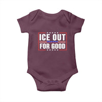 Ice Out For Good Patriotic Protest Baby Onesie Justice Resistance Red White and Blue