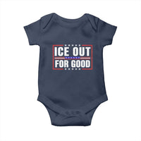 Ice Out For Good Patriotic Protest Baby Onesie Justice Resistance Red White and Blue