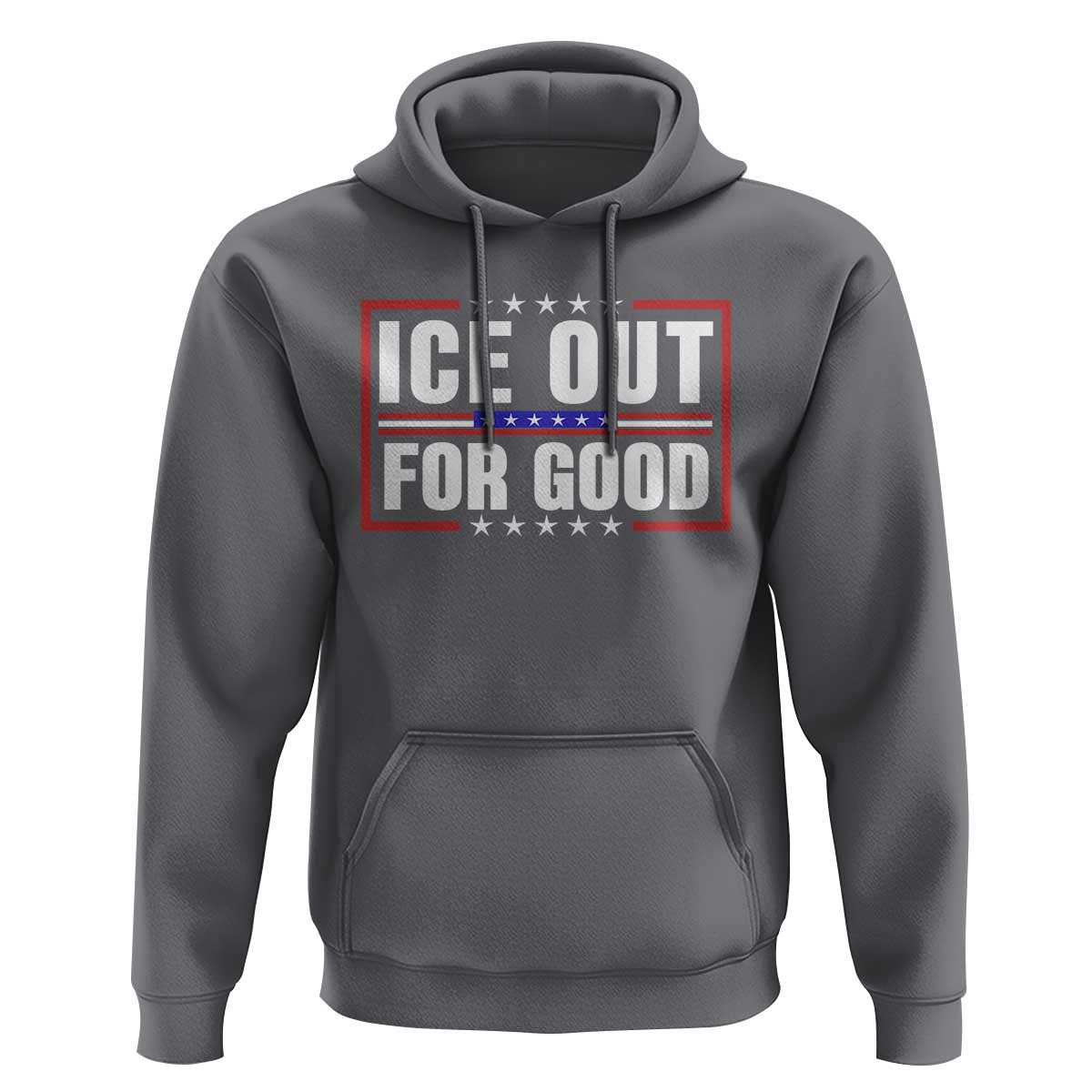 Ice Out For Good Patriotic Protest Hoodie Justice Resistance Red White and Blue