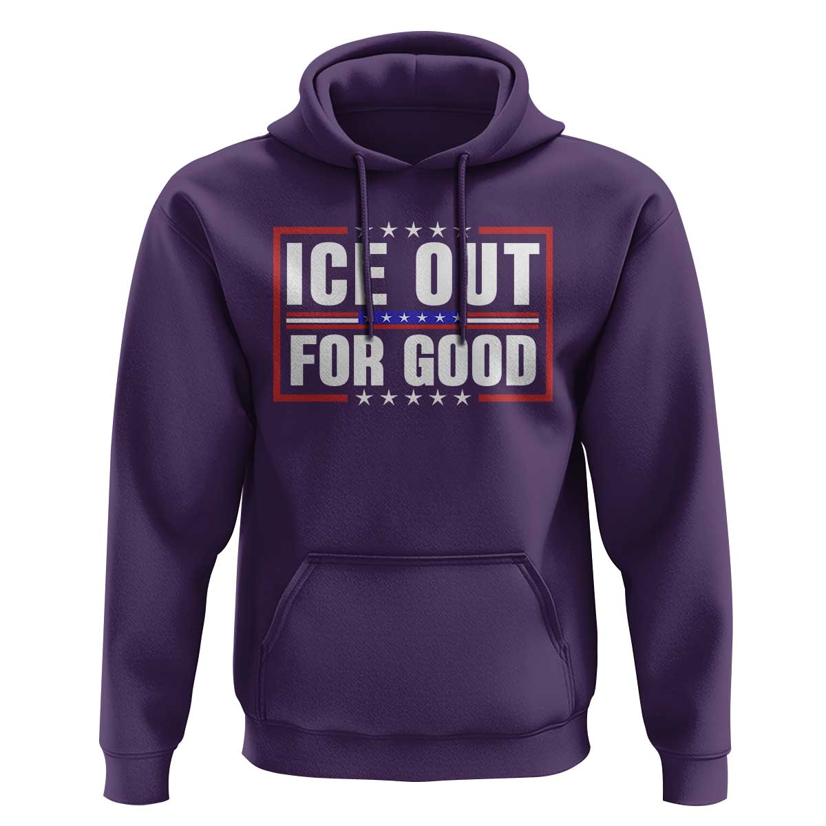 Ice Out For Good Patriotic Protest Hoodie Justice Resistance Red White and Blue