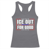 Ice Out For Good Patriotic Protest Racerback Tank Top Justice Resistance Red White and Blue