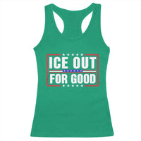Ice Out For Good Patriotic Protest Racerback Tank Top Justice Resistance Red White and Blue