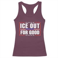 Ice Out For Good Patriotic Protest Racerback Tank Top Justice Resistance Red White and Blue